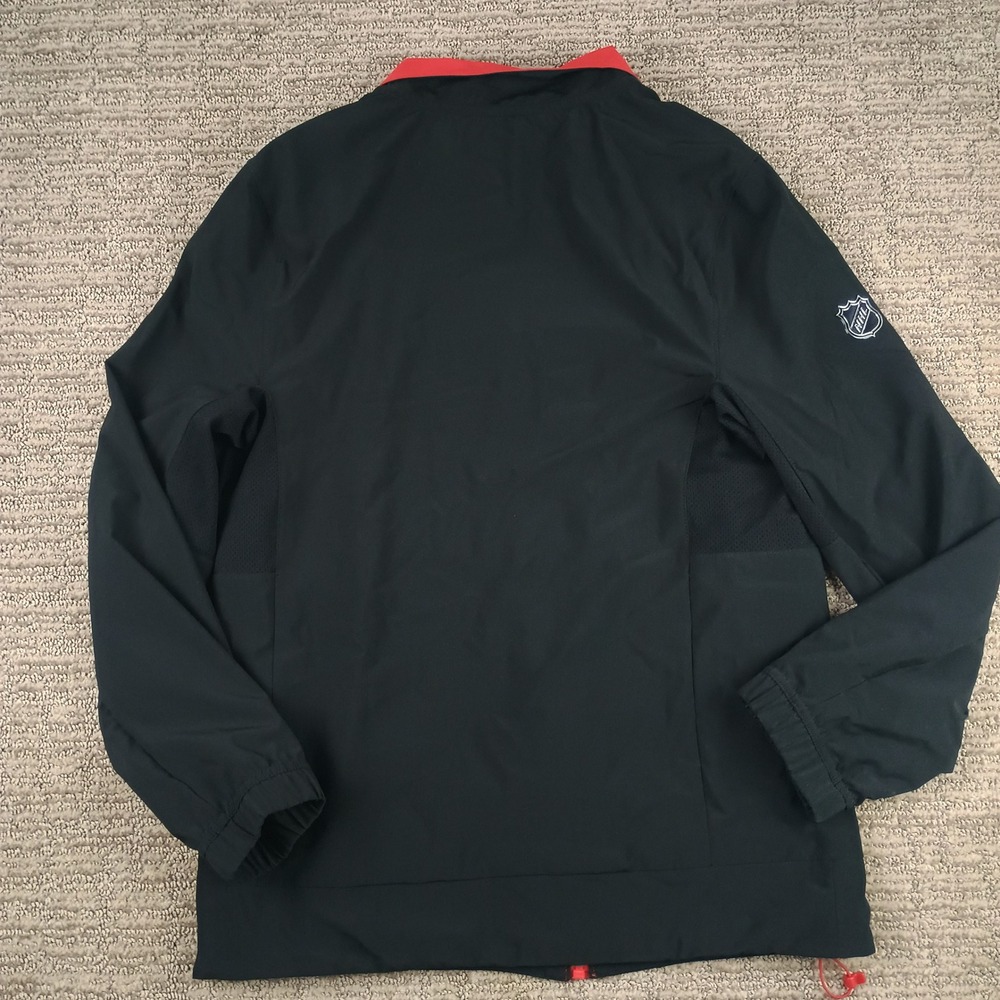 Authentic Calgary Flames NHL Jacket Mens Small Black Red  Pro Full Zip Fanatics - Picture 8 of 10